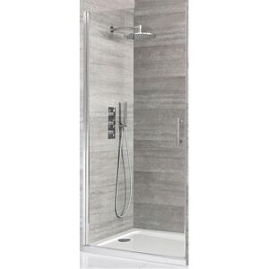 Milano Portland Chrome Walk In Wet Room Hinged Door Shower Enclosure and White Tray with Fast Flow Waste - 1500mm x 700mm Milano Portland Chrome Walk In Wet Room Hinged Door Shower Enclosure and White Tray with Fast Flow Waste - 1500mm x 700mm
