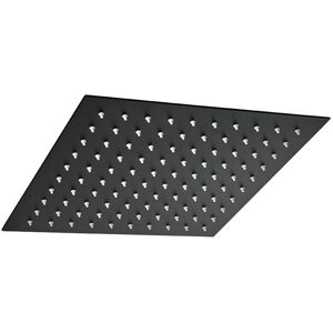 Preto - Modern 300mm Square Ultra Thin Fixed Rainfall Shower Head - Milano Preto - Modern 300mm Square Ultra Thin Fixed Rainfall Shower Head - Milano