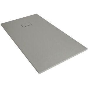 Milano - Rasa - 1200mm x 900mm Light Grey Textured Slate Effect Rectangular Shower Tray and Fast Flow Waste - No Riser Kit Milano - Rasa - 1200mm x 900mm Light Grey Textured Slate Effect Rectangular Shower Tray and Fast Flow Waste - No Riser Kit