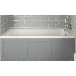 Milano - Richmond - White Traditional Bathroom 1700mm x 700mm Single Ended Bath - With Light Grey Front Panel Milano - Richmond - White Traditional Bathroom 1700mm x 700mm Single Ended Bath - With Light Grey Front Panel