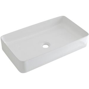 Milano - Rivington - Modern 600mm x 340mm White Ceramic Rectangular Countertop Bathroom Basin Sink - Basin Only Milano - Rivington - Modern 600mm x 340mm White Ceramic Rectangular Countertop Bathroom Basin Sink - Basin Only