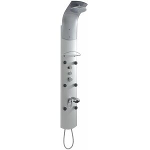 Milano Baya Exposed Thermostatic Shower Tower Panel with Rainfall Shower Head Hand Shower Handset and Body Jets - Chrome Milano Baya Exposed Thermostatic Shower Tower Panel with Rainfall Shower Head Hand Shower Handset and Body Jets - Chrome