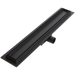 Milano - Tile Insert Linear Stainless Steel Shower Drain - 800mm (Black) Milano - Tile Insert Linear Stainless Steel Shower Drain - 800mm (Black)