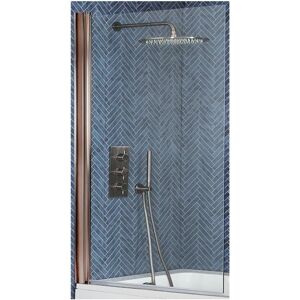 Milano - Vara - Matte Copper Bathroom Straight Standard Bath Shower Screen - 800mm x 1400mm Milano - Vara - Matte Copper Bathroom Straight Standard Bath Shower Screen - 800mm x 1400mm