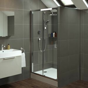 Mira Showers - Mira Leap 1200x900mm Single Sliding Door Shower Enclosure Easy Plumb Tray Waste - Clear Mira Showers - Mira Leap 1200x900mm Single Sliding Door Shower Enclosure Easy Plumb Tray Waste - Clear