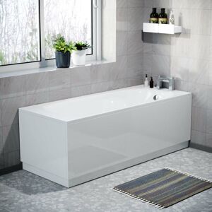 Nes Home - Modern 1700 x 700 mm White Front End Bath Panel Durable pvc + Plinth Gorge Nes Home - Modern 1700 x 700 mm White Front End Bath Panel Durable pvc + Plinth Gorge