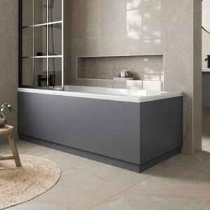 Aurora - Modern Bathroom 1700 Front & 700 End Bath Panel Pack 18mm mdf Grey Gloss Plinth Aurora - Modern Bathroom 1700 Front & 700 End Bath Panel Pack 18mm mdf Grey Gloss Plinth