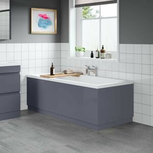 Aurora - Modern Bathroom 1700 Front & 750 End Bath Panel Pack 18mm mdf Grey Gloss Plinth Aurora - Modern Bathroom 1700 Front & 750 End Bath Panel Pack 18mm mdf Grey Gloss Plinth