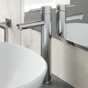 Architeckt - Modern Bathroom High Rise Basin Mixer Tap Tall Chrome Single Lever Solid Brass Architeckt - Modern Bathroom High Rise Basin Mixer Tap Tall Chrome Single Lever Solid Brass