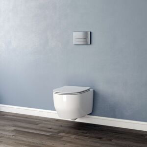 BIUBIUBATH Modern Bathroom Round Wall Hung Toilet Rimless WC pan UF Soft Close Seat BIUBIUBATH Modern Bathroom Round Wall Hung Toilet Rimless WC pan UF Soft Close Seat