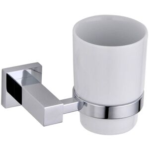 NES HOME Modern Chrome Single Wall Mounted Round Tumbler Holder NES HOME Modern Chrome Single Wall Mounted Round Tumbler Holder