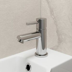 Architeckt - Modern Cloakroom Mini Mono Basin Sink Mixer Tap Brass Single Lever Round Chrome Architeckt - Modern Cloakroom Mini Mono Basin Sink Mixer Tap Brass Single Lever Round Chrome