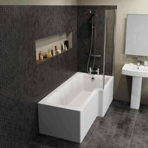 Affine - l Shaped 1700mm Shower Bath Acrylic Modern Bathtub - Right Hand Bath Only Affine - l Shaped 1700mm Shower Bath Acrylic Modern Bathtub - Right Hand Bath Only