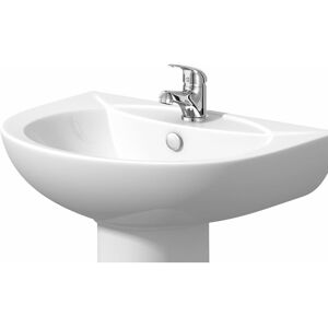 Affine - Modern Single Tap Hole Basin Only White Ceramic - Pedestal & Tap Not Included Affine - Modern Single Tap Hole Basin Only White Ceramic - Pedestal & Tap Not Included