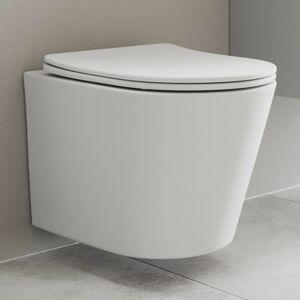 Affine - Modern Slim D-Shape wc Toilet Seat Bathroom Soft Close Top Fix Hinges White Affine - Modern Slim D-Shape wc Toilet Seat Bathroom Soft Close Top Fix Hinges White