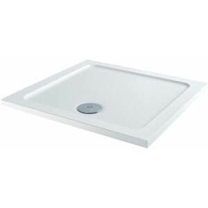 AQUARI Modern Square Shower Tray 700x700mm Low Profile Lightweight White Includes Waste AQUARI Modern Square Shower Tray 700x700mm Low Profile Lightweight White Includes Waste