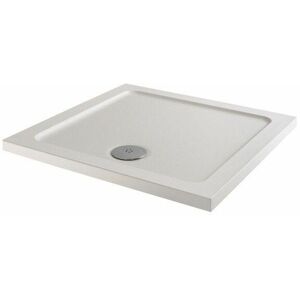 Hydrolux - Modern Square Shower Tray 760 x 760mm Low Profile Slimline Lightweight White Hydrolux - Modern Square Shower Tray 760 x 760mm Low Profile Slimline Lightweight White