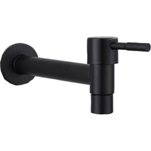 Cyslmuk - Mop pool faucet, black wall mounted faucet, wall mounted faucet, cold water faucet, bathroom sink, long balcony (black) Cyslmuk - Mop pool faucet, black wall mounted faucet, wall mounted faucet, cold water faucet, bathroom sink, long balcony (black)