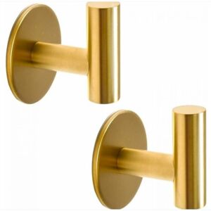 Linghhang - No Drilling Towel Hook Gold SUS304 Stainless Steel Coat Hook Wall Mounted Self Adhesive Coat Hook for Kitchen Bathroom b Linghhang - No Drilling Towel Hook Gold SUS304 Stainless Steel Coat Hook Wall Mounted Self Adhesive Coat Hook for Kitchen Bathroom b
