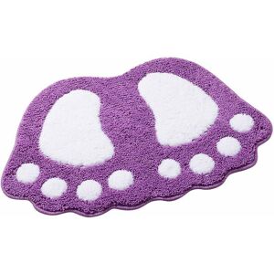 Hoopzi - Non-slip bath mat Large feet pattern For bathroom, shower Absorbent (mauve) Hoopzi - Non-slip bath mat Large feet pattern For bathroom, shower Absorbent (mauve)
