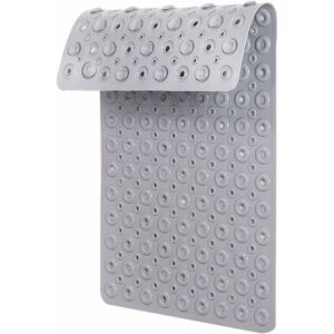 Tinor - 70X40cm Non Slip Bath Mat Shower Mats Anti Mould for Bathroom and Bathtub with Large Suction Cup and Thickened Rubber Backing Long, Grey Tinor - 70X40cm Non Slip Bath Mat Shower Mats Anti Mould for Bathroom and Bathtub with Large Suction Cup and Thickened Rubber Backing Long, Grey