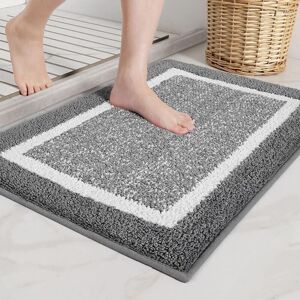 Non-Slip Bath Mat, Soft Microfiber Bath Mat, Machine Washable, Absorbent Shower Mat, 50 x 80 cm, Dark Grey Ymyny Non-Slip Bath Mat, Soft Microfiber Bath Mat, Machine Washable, Absorbent Shower Mat, 50 x 80 cm, Dark Grey Ymyny