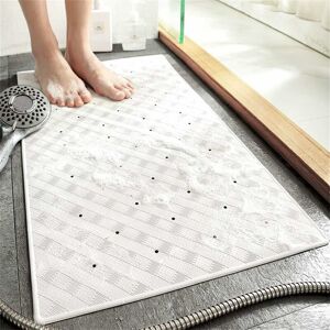 TINOR Non Slip Shower Mat, Anti Mould Rubber Soft Bathtub Mat, Anti Slip Bath Mat with Multiple Suction Cups - 40 x 70 cm - White TINOR Non Slip Shower Mat, Anti Mould Rubber Soft Bathtub Mat, Anti Slip Bath Mat with Multiple Suction Cups - 40 x 70 cm - White