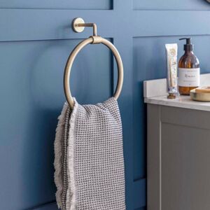 Garden Trading Novello Antique Brass Bathroom Towel Ring Holder Wall Mounted Metal Iron Gold Garden Trading Novello Antique Brass Bathroom Towel Ring Holder Wall Mounted Metal Iron Gold