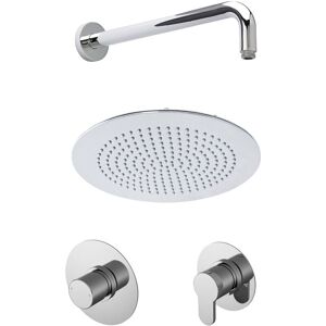 Nuie - Arvan Thermostatic Concealed Mixer Shower with Fixed Head and Stop Tap Nuie - Arvan Thermostatic Concealed Mixer Shower with Fixed Head and Stop Tap