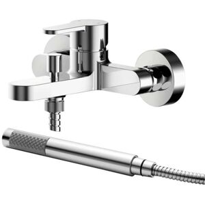 Nuie - Arvan Wall Mounted Bath Shower Mixer Tap with Shower Kit - Chrome Nuie - Arvan Wall Mounted Bath Shower Mixer Tap with Shower Kit - Chrome