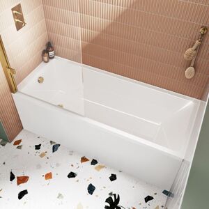 Linton Thin Edge Single Ended Rectangular Bath 1700mm x 700mm - Acrylic (inc Leg Set) - Nuie Linton Thin Edge Single Ended Rectangular Bath 1700mm x 700mm - Acrylic (inc Leg Set) - Nuie