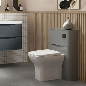 Nuie Lunar Back to Wall WC Toilet Unit 550mm Wide - Satin Grey Nuie Lunar Back to Wall WC Toilet Unit 550mm Wide - Satin Grey