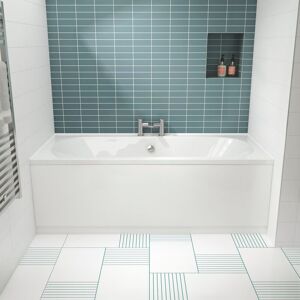 Otley Round Double Ended Rectangular Bath 1700mm x 700mm - Eternalite Acrylic (inc Leg Set) - Nuie Otley Round Double Ended Rectangular Bath 1700mm x 700mm - Eternalite Acrylic (inc Leg Set) - Nuie