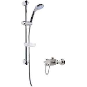 Nuie - Round Manual Exposed Shower Valve with Slider Rail Kit - Chrome Nuie - Round Manual Exposed Shower Valve with Slider Rail Kit - Chrome