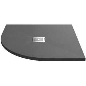 Nuie - Slimline Grey Slate Effect Quadrant Shower Tray 900mm x 900mm Nuie - Slimline Grey Slate Effect Quadrant Shower Tray 900mm x 900mm