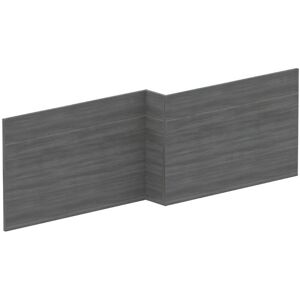 Nuie - Square Shower Bath Front Panel 520mm h x 1700mm w - Anthracite Woodgrain Nuie - Square Shower Bath Front Panel 520mm h x 1700mm w - Anthracite Woodgrain