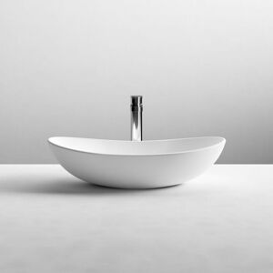 Nuie - Vessel Oval Sit-On Countertop Basin 615mm Wide - Matt White Nuie - Vessel Oval Sit-On Countertop Basin 615mm Wide - Matt White