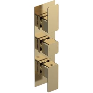 Aquari Quadro Concealed Thermostatic Shower Valve - Brass - Triple Outlet Aquari Quadro Concealed Thermostatic Shower Valve - Brass - Triple Outlet