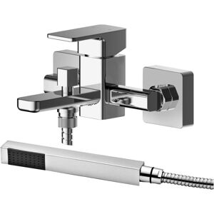 Nuie - Windon Wall Mounted Bath Shower Mixer Tap with Shower Kit - Chrome Nuie - Windon Wall Mounted Bath Shower Mixer Tap with Shower Kit - Chrome