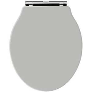 Hudson Reed - Chancery Soft Close Toilet Seat Stone Grey Chrome Hinges Hudson Reed - Chancery Soft Close Toilet Seat Stone Grey Chrome Hinges