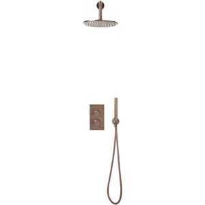 Orbit Core Thermostatic Concealed Mixer Shower with Shower Kit + Fixed Shower Head - Brushed Bronze Orbit Core Thermostatic Concealed Mixer Shower with Shower Kit + Fixed Shower Head - Brushed Bronze