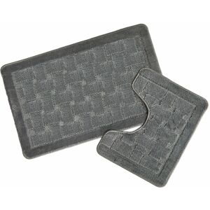 EMMA BARCLAY Orkney Silver Bath Mat and Pedestal Set EMMA BARCLAY Orkney Silver Bath Mat and Pedestal Set