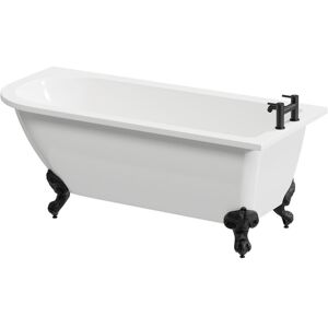 Wholesale Domestic Oxford 1700mm x 750mm Right Hand Single Ended Freestanding Shower Bath with Matt Black Claw Feet Wholesale Domestic Oxford 1700mm x 750mm Right Hand Single Ended Freestanding Shower Bath with Matt Black Claw Feet