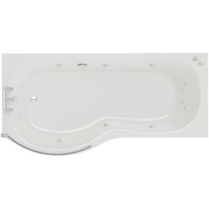 Wholesale Domestic - Plage 1700mm 12 Jet Chrome V-Tec Left Hand p Shaped Whirlpool Shower Bath with Bath Screen and Front Bath Panel Wholesale Domestic - Plage 1700mm 12 Jet Chrome V-Tec Left Hand p Shaped Whirlpool Shower Bath with Bath Screen and Front Bath Panel