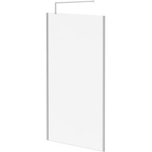 WHOLESALE DOMESTIC Pacco 10mm Clear Glass Polished Chrome 2000mm x 1200mm Walk In Shower Screen including Wall Channel with End Profile and Support Bar - Wholesale WHOLESALE DOMESTIC Pacco 10mm Clear Glass Polished Chrome 2000mm x 1200mm Walk In Shower Screen including Wall Channel with End Profile and Support Bar - Wholesale
