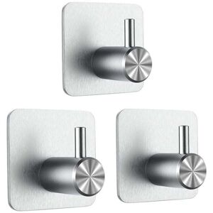 YMYNY Pack 3M Adhesive Hooks, Bathroom Wall Hooks, Towel Holder No Drilling, Stainless Steel Towel Holder for Kitchen, Silver mumu YMYNY Pack 3M Adhesive Hooks, Bathroom Wall Hooks, Towel Holder No Drilling, Stainless Steel Towel Holder for Kitchen, Silver mumu