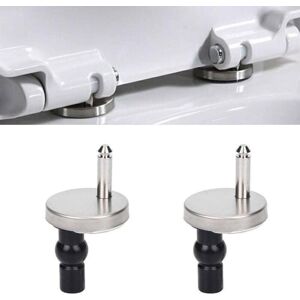 AOUGO Pair of Toilet Seat Hinges - Top Closure Soft Swift Release Toilet Seat Fixings - Toilet Seat Fixings with Expanding Rubber Screws - 50mm Diameter AOUGO Pair of Toilet Seat Hinges - Top Closure Soft Swift Release Toilet Seat Fixings - Toilet Seat Fixings with Expanding Rubber Screws - 50mm Diameter