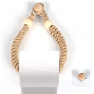 Linghhang - 1 Pcs Rope Towel Holder Bathroom Paper Holder Toilet Roll Holder Retro Jute Rope Wooden Towel Rack for Bathroom Kitchen Linghhang - 1 Pcs Rope Towel Holder Bathroom Paper Holder Toilet Roll Holder Retro Jute Rope Wooden Towel Rack for Bathroom Kitchen