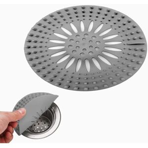 Gotrays - Pcs Silicone Drain Protectors, Kitchen Sink Strainer with Suction Cup, Bath Drain Strainer, Kitchen and Bathroom Sink Strainer (Grey) Gotrays - Pcs Silicone Drain Protectors, Kitchen Sink Strainer with Suction Cup, Bath Drain Strainer, Kitchen and Bathroom Sink Strainer (Grey)