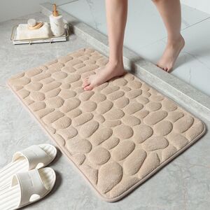 CYSLMUK Pebble Embossed Floor Mat, Non-Slip Water Absorbent Floor Mat for Bathroom Entrance (Khaki, 40 x 60CM) CYSLMUK Pebble Embossed Floor Mat, Non-Slip Water Absorbent Floor Mat for Bathroom Entrance (Khaki, 40 x 60CM)